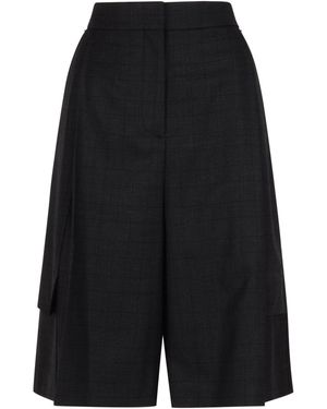 Loewe Check-Pattern Cargo Shorts - Black