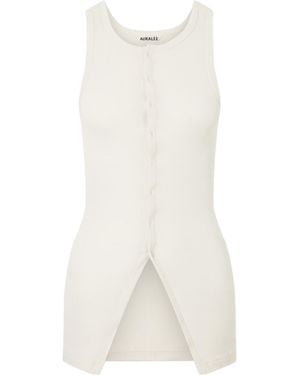 AURALEE Casual Sleeveless Top - White