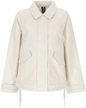 Ecoalf Drawstring-Hem Raglan-Sleeve Jacket - White
