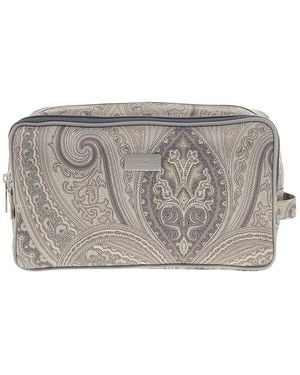 Etro Logo Clutch - Grey