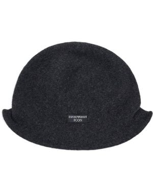 Emporio Armani Icon Wool Cloche Hat - Blue