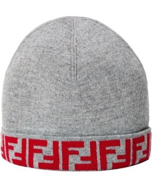 Fendi Letter Printed Cap - Gray