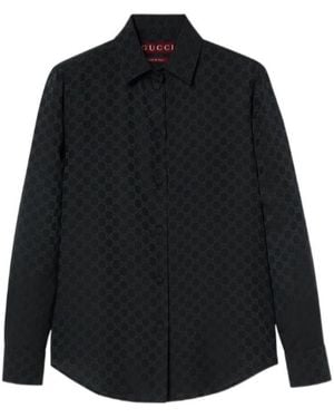 Gucci Gg Jacquard Shirt - Black