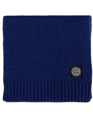 Stone Island Compass-Badge Scarf - Blue