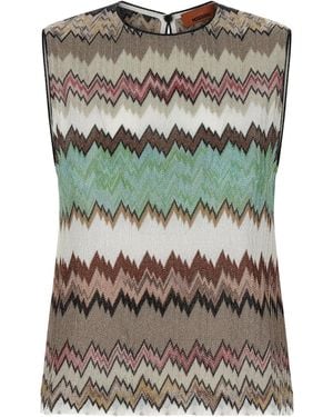 Missoni Zigzag Lamé Top - Grey