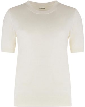 P.A.R.O.S.H. Shhort Sleeved Crewneck Jumper - White