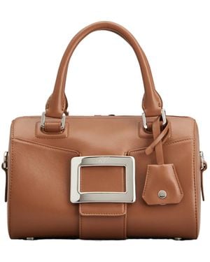Roger Vivier Belle Vivier Mini Tote Bag - Brown