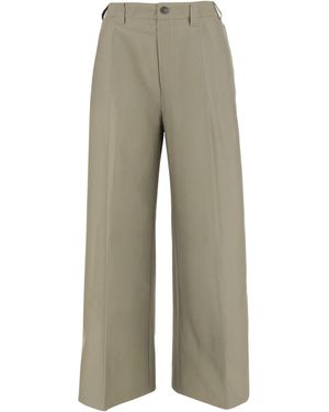 Maison Margiela Pleated Straight Pants - Gray