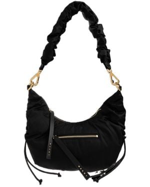 Marni Zippered Shoulder Bag - Black
