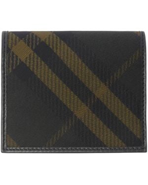 Burberry Check Coin Card Case - Black