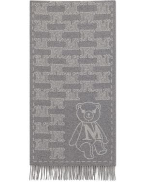 Max Mara Mxacharme Fringed Scarf - Gray