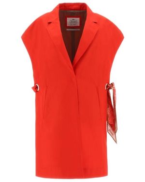 Herno Sleeveless Single-Breasted Blazer - Red