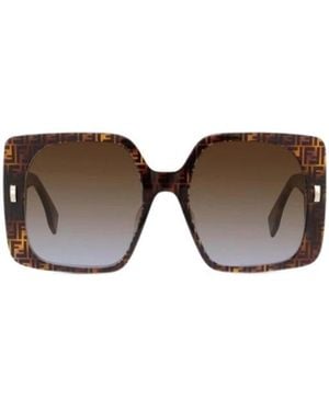 Fendi Eyewear Square Frame Sunglasses - Multicolour
