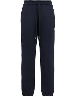 Moncler Cotton Blend Joggers - Blue