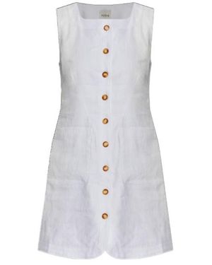 Posse Linen Mini Dress - White