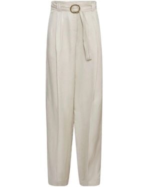 Marella Pleated Casual Trousers - White