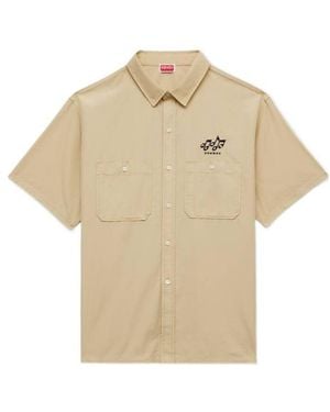 KENZO Sounds' Casual Short Sleeve Shirt - Natural
