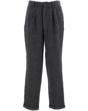 Barena Straight-Leg Turn-Up Hem Trousers - Grey