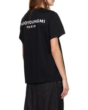 WOOYOUNGMI Patch T-Shirt - Black