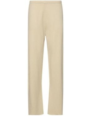 Extreme Cashmere Elastic Waist Casual Trousers - Natural