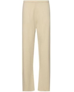 Extreme Cashmere Elastic Waist Casual Trousers - Natural