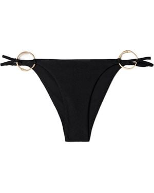 Cult Gaia Golda Embellished Bikini Briefs - Black