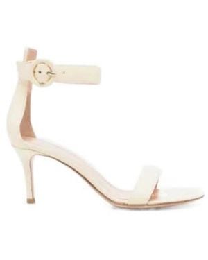 Gianvito Rossi 65Mm Portofino Ankle-Strap Leather Sandals - White