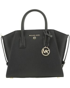 MICHAEL Michael Kors Avril Logo Plaque Small Tote Bag - Black