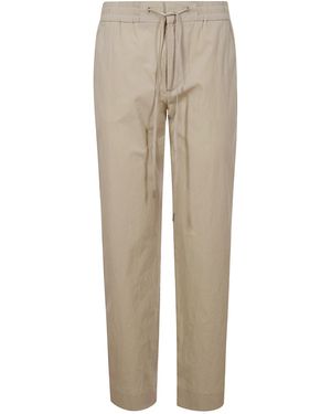 Pt Pantaloni Drawstring-Waist Cotton Trousers - Natural
