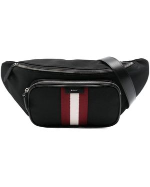 Bally Bum Striped Belt Bag - Black