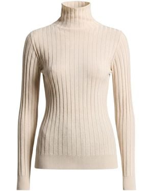 Peserico Roll-Neck Long Sleeved Jumper - Natural