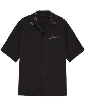 Amiri Stud Camp Shirt - Black