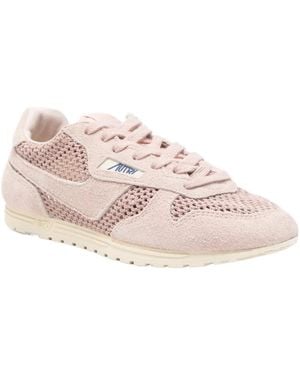 Autry Windspin Mesh Low-Top Trainers - Pink