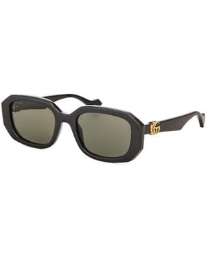 Gucci Lightweight Plate Sunglasses - Metallic