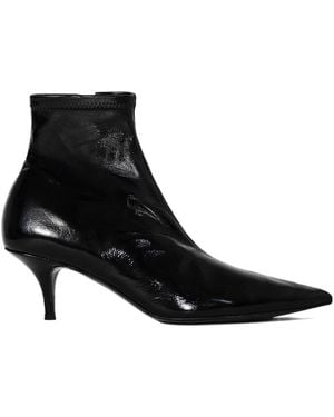 Celine Pointed-Toe Ankle Boots - Black
