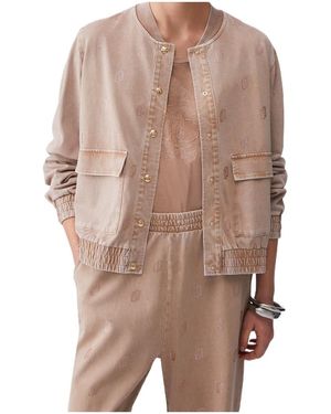 Liu Jo Faded Jersey Jacket - Natural