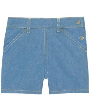 Gucci Oxford Denim Bermuda Shorts - Blue