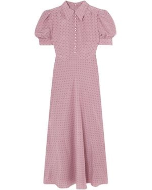 Alessandra Rich Polka Dot Dress - Pink