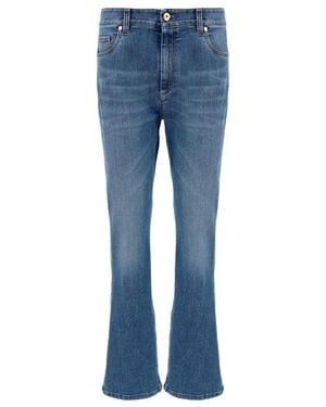 Brunello Cucinelli Mid-Rise Straight Jeans - Blue