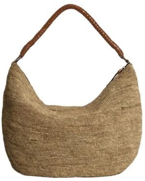 IBELIV Utopia Braided Handle Shoulder Bag - Grey