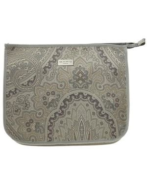 Etro Zipper Clutch - Gray
