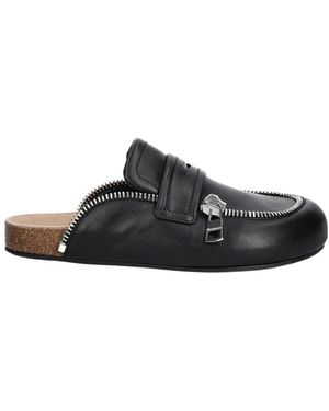 JW Anderson Round Toe Mules - Black