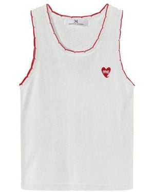 Marissa Chiara Crew Neck Vest - White