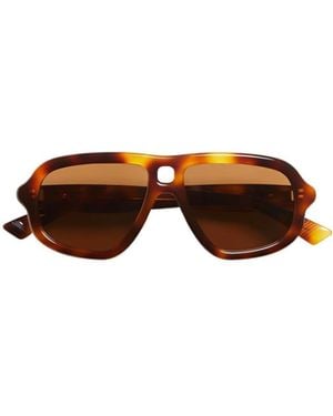 Bottega Veneta Ribbon Aviator Sunglasses - Brown