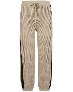 Pinko Nebulosa Mesh Track Trousers - Natural