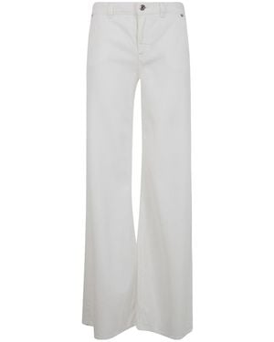 Blumarine Flared High-Rise Jeans - White