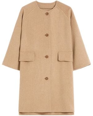 Max Mara Single Breasted Coat - Natural