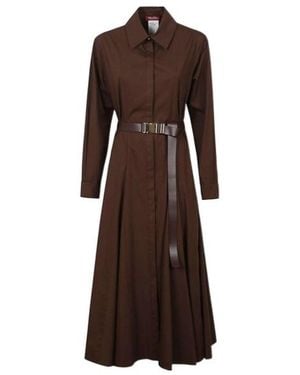 Max Mara Studio Pioppo Long Dress in Red | Lyst