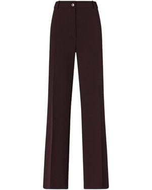 Pinko Plain-Coloured Palazzo Trousers - Purple