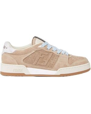 Fendi Match Low-Top Sneakers - Natural